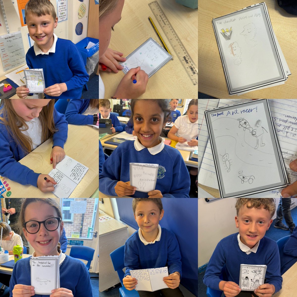 JenkinsonTroy's tweet photo. Such an awesomely busy day at Martinshaw Primary today… what a talented group of writers they have! Get in touch if you want your classes to take part in a workshop…
#martinshaw #groby #authorworkshop #schoolvisit #bestmummysnails https://t.co/SVJYanNTgf