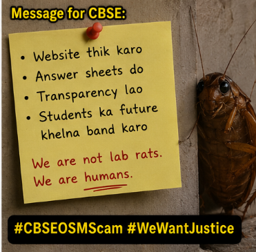 OpSuryank's tweet photo. #Cbse #CBSEOSMSCAM
HOSH M AAO CBSE!!!!
#CBSE #OSMProblem #StudentJustice #EducationSystem #EvaluationIssues @CockroachJanta https://t.co/e0AH3Z6rsg