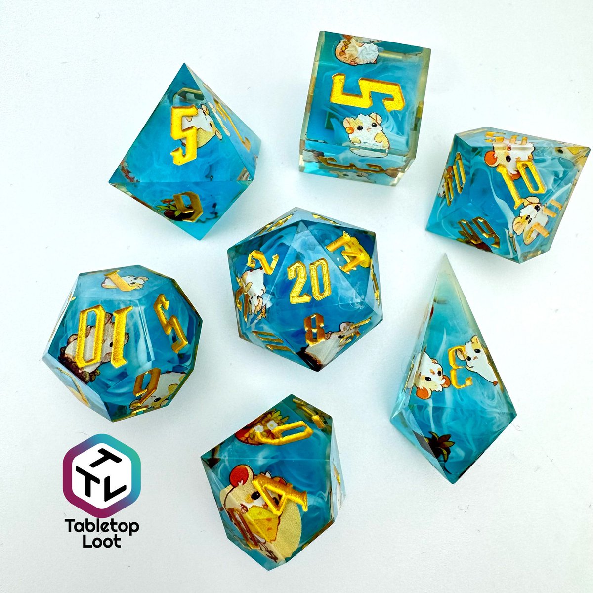 TabletopLoot's tweet photo. I cannot get enough the of these ADORABLE hamster dice!!!!!! Available now in the shop!! https://t.co/uxPP4fDAX2