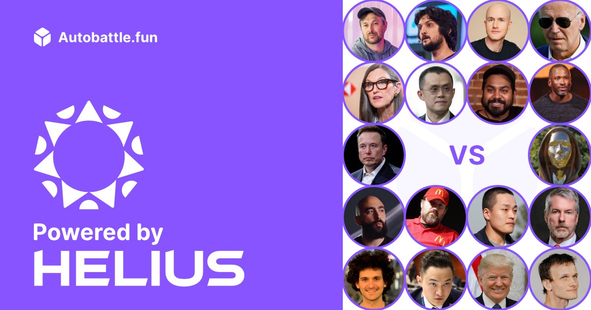 autobattle_fun's tweet photo. https://t.co/NQzk46bC11 is powered by @Helius!!  

> Low latency RPCs
> Sub-millisecond responses
> Built for AI Agents

- Check out https://t.co/h0qIFn5SNP, live on @solana Devnet! 
- Login &amp; drop your wallet address to get access!! https://t.co/0WabXt0boj