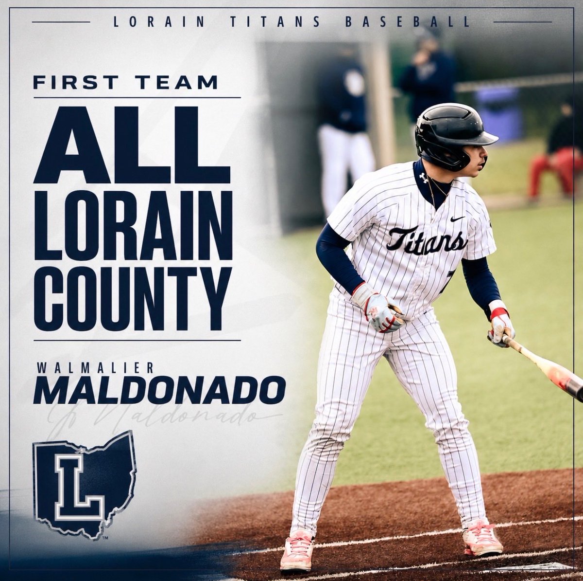 LHSBaseball11's tweet photo. Congratulations to Lorain OF/C/P @walmalier on being named First Team All Lorain County!! #changetheculture https://t.co/tbPbGygDn9