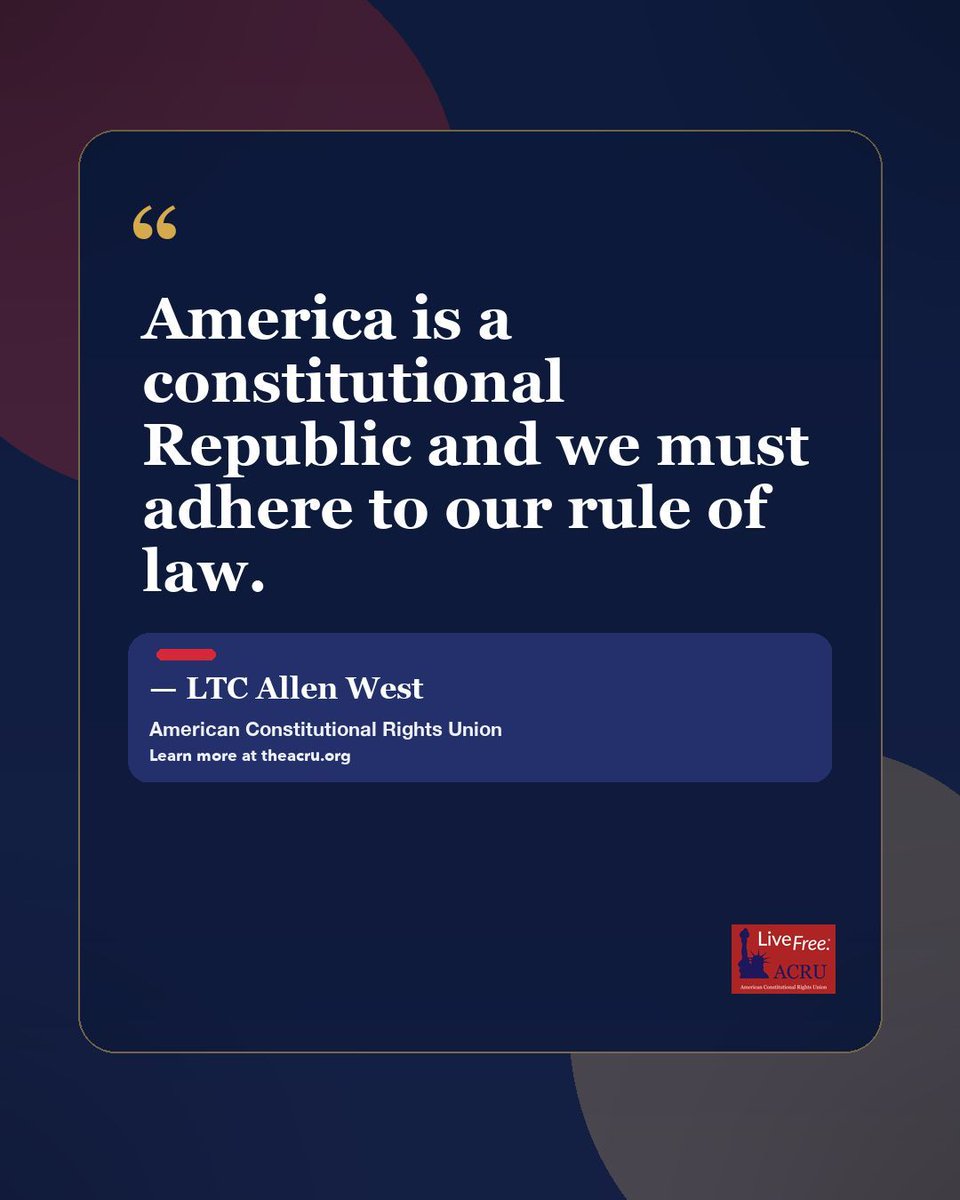 csdusorg's tweet photo. Government works best when Americans remember its limits.

Our rights do not come from politicians, agencies, or temporary majorities. A constitutional republic only survives when citizens keep that distinction clear. 

#ACRU #LiveFree #Constitution #Liberty #RuleOfLaw https://t.co/pvx3t01qYi