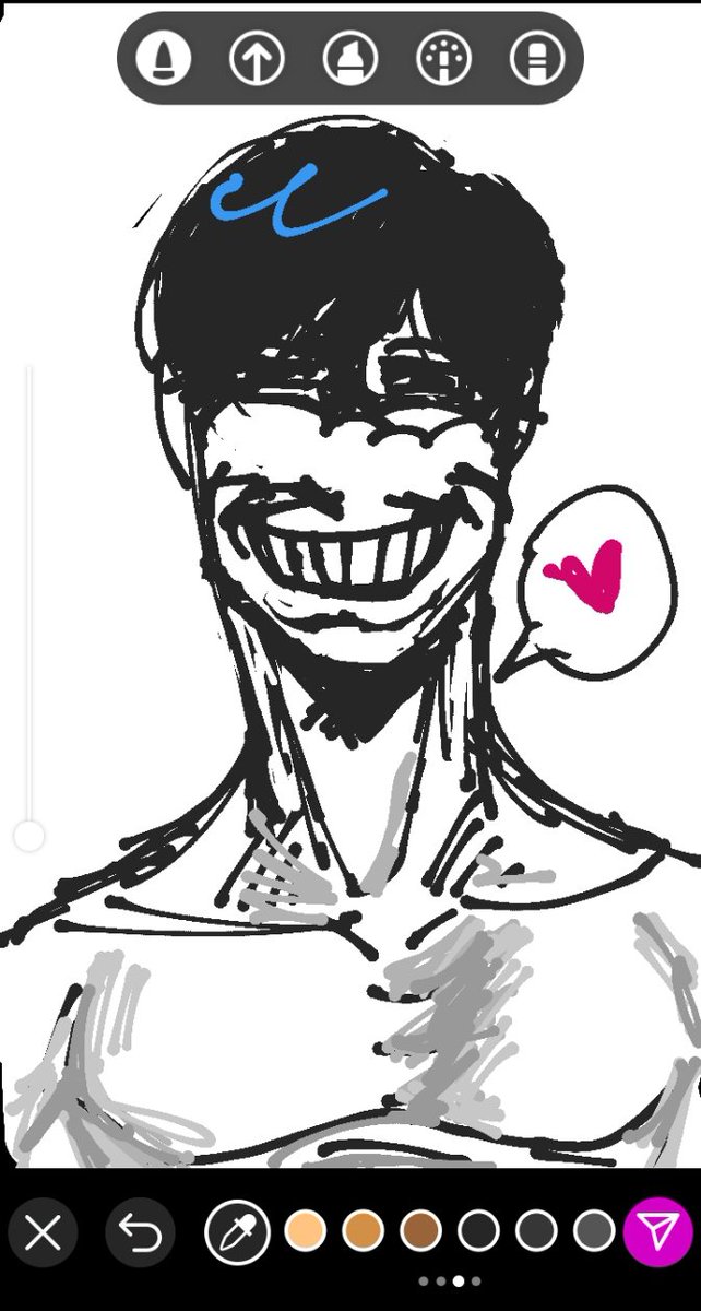 Thefreakyone567's tweet photo. Drawings i made on Insta with my fingers while chatting with my bff, ts was so hard to draw i couldn't zoom in๐
#ninah #protag #palevisitor #humanintruder #fanart #noimnotahiman #palegun ? https://t.co/6ZQIg6DVQc