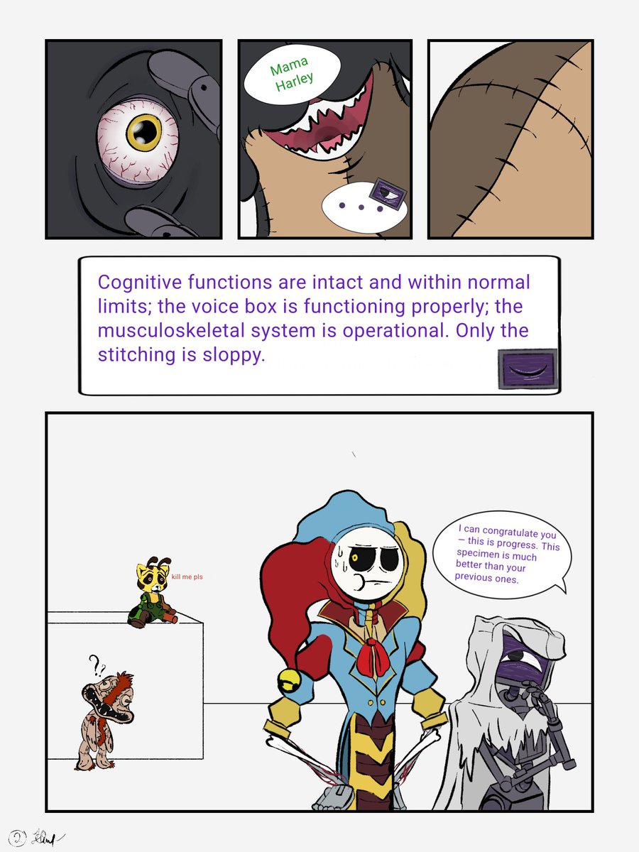 ZasonyaSpace's tweet photo. Just a silly mini comic with OC. 
(It's cringe, guys, I know.😅🤣)
#poppyplaytime #prototype1006 #harleysawyer https://t.co/LRcqKrKbh0
