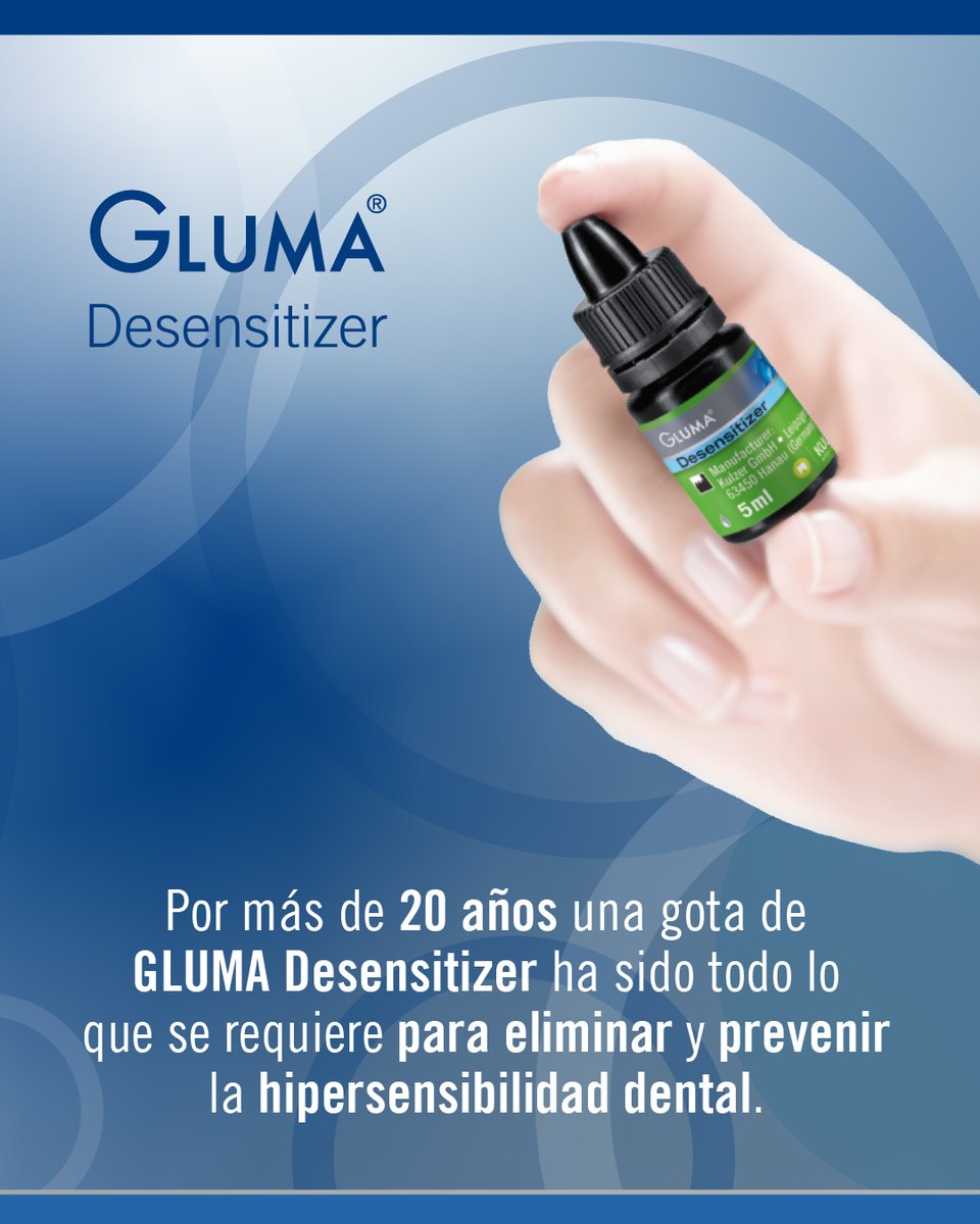 kulzermexico's tweet photo. La hipersensibilidad dentinaria no es normal.
GLUMA Desensitizer actúa desde la primera aplicación, sellando los túbulos dentinarios sin interferir con la adhesión posterior.
➖Menos molestias para el paciente.
➕Más control para el clínico.

#SomosKulzer 💚 #Kulzer 🦷💚 https://t.co/6XXeF135ll