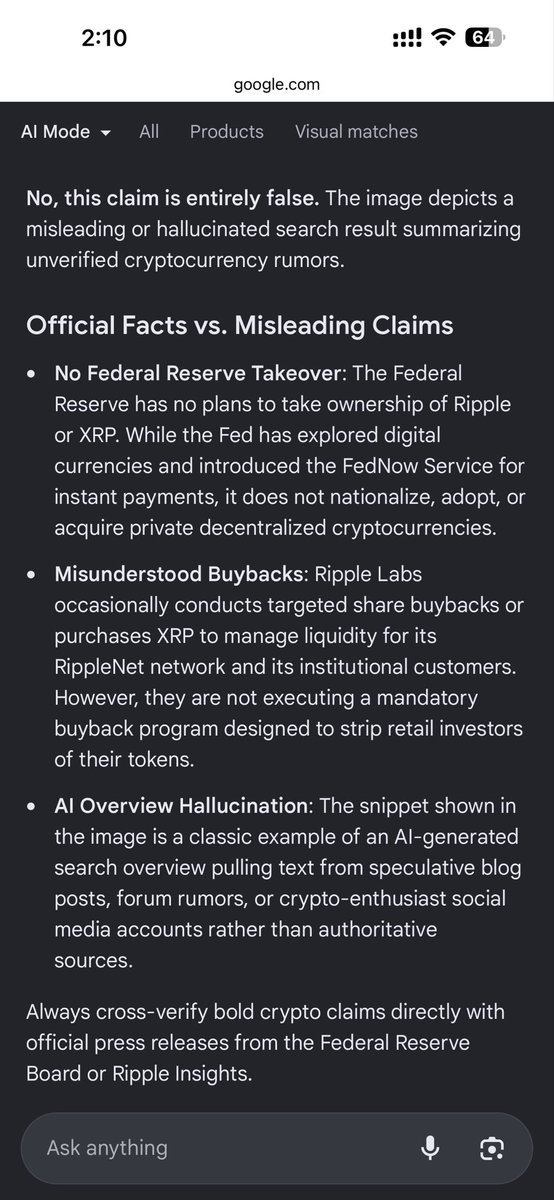 The_Amazing_Ali's tweet photo. @MRKingXRP False https://t.co/t75o5SPMSx