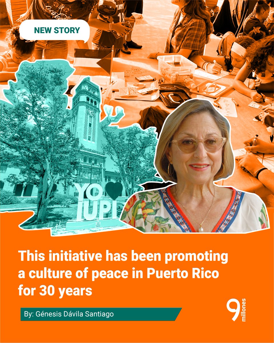 9millonespr's tweet photo. Peace is not the absence of bombs, it's something that has to be built.  
From the hallways of the University of Puerto Rico in Río Piedras, the UNESCO's Education for Peace Program has been working toward that for years. 
✨ Read the story: https://t.co/E9W855fDmE https://t.co/KmKB5E0dsm