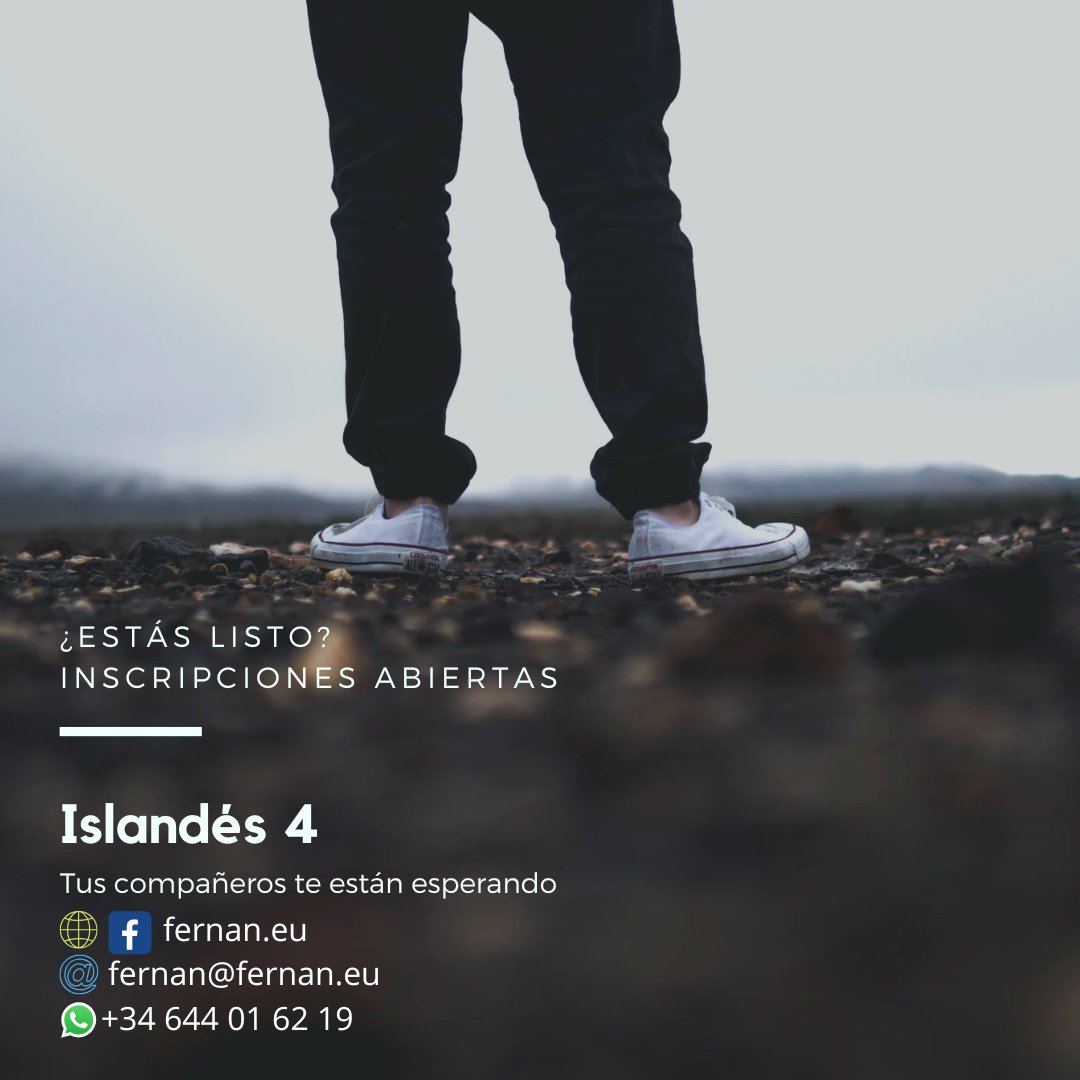 FernanGlez's tweet photo. Termina el A2 en islandés en 2026: Islandés 4 está aquí 🥳🎉 | 💡 Info + matrícula: https://t.co/zOj1ERZZRe. https://t.co/Fv01EkguGb