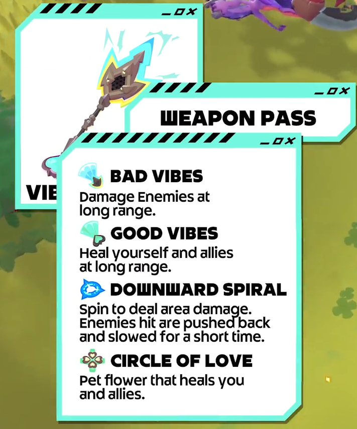 MocoNetworkX's tweet photo. ALL OF THE WEAPONS COMING AT LAUNCH

- Speedshot
- Head Banger
- Vibe Shifter
- Zapsicle 
- Lava Shield
- Techno Fists
- Venom Bow https://t.co/nQIYF4JHxk