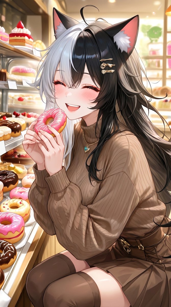 おはようございます!
シドナが5月20日の朝をお届けいたします。
今朝はドーナツ屋さんに来てみました🍩
無性にドーナツを食べたくなる時がありますよね😋
私はストロベリー系が好きです🍓
コーデもドーナツに合わせて茶色系に🤭
とても笑顔になっちゃいました💕
本日もよろしくお願いいたします♪