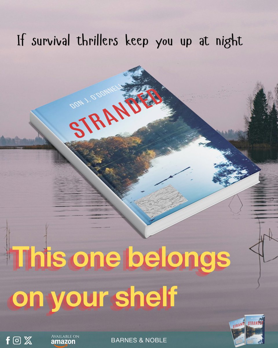 Author_DonJ's tweet photo. If you love atmospheric, high-stakes suspense, Stranded is a must-read. Tension, danger, and survival make every moment feel immediate.
Add it to your reading list: https://t.co/9A3oiK9xWm
#strandedbook #thrillerbooks #suspensethriller #survivalthriller #bookstoread #booklover https://t.co/coye4lpp7i