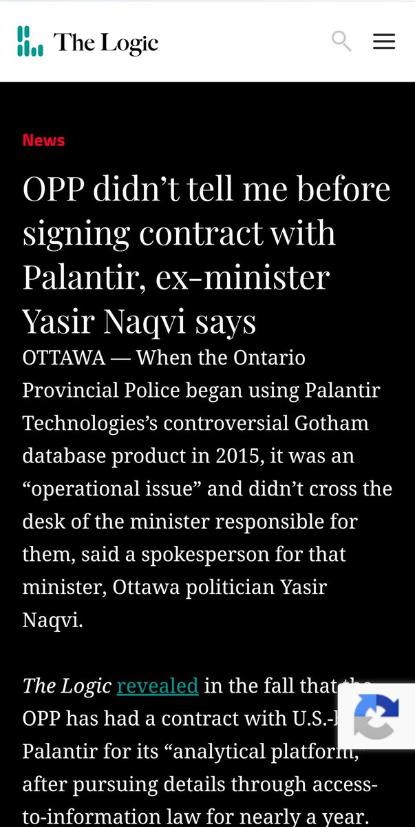 corruptario's tweet photo. The OPP has been working with Palantir for more than 10 years, at least since 2015. 

The president of Palantir Canada is building a big ol' something at Ontario Place. (Not a spa, think data centre.)

Ford just gave the OPP special jurisdiction there, and a new detachment. https://t.co/gVXUFLntRt