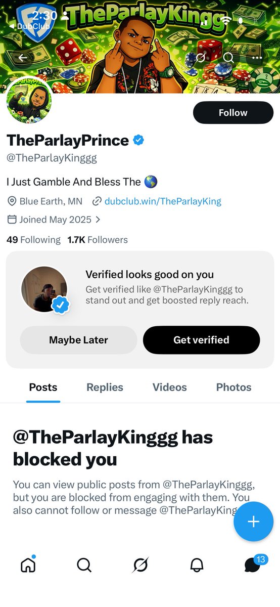 Harrisjoe__'s tweet photo. @BBLottos Last time I “won” some dude blocked me 😭😭😭 https://t.co/wI2hPAO3Tn
