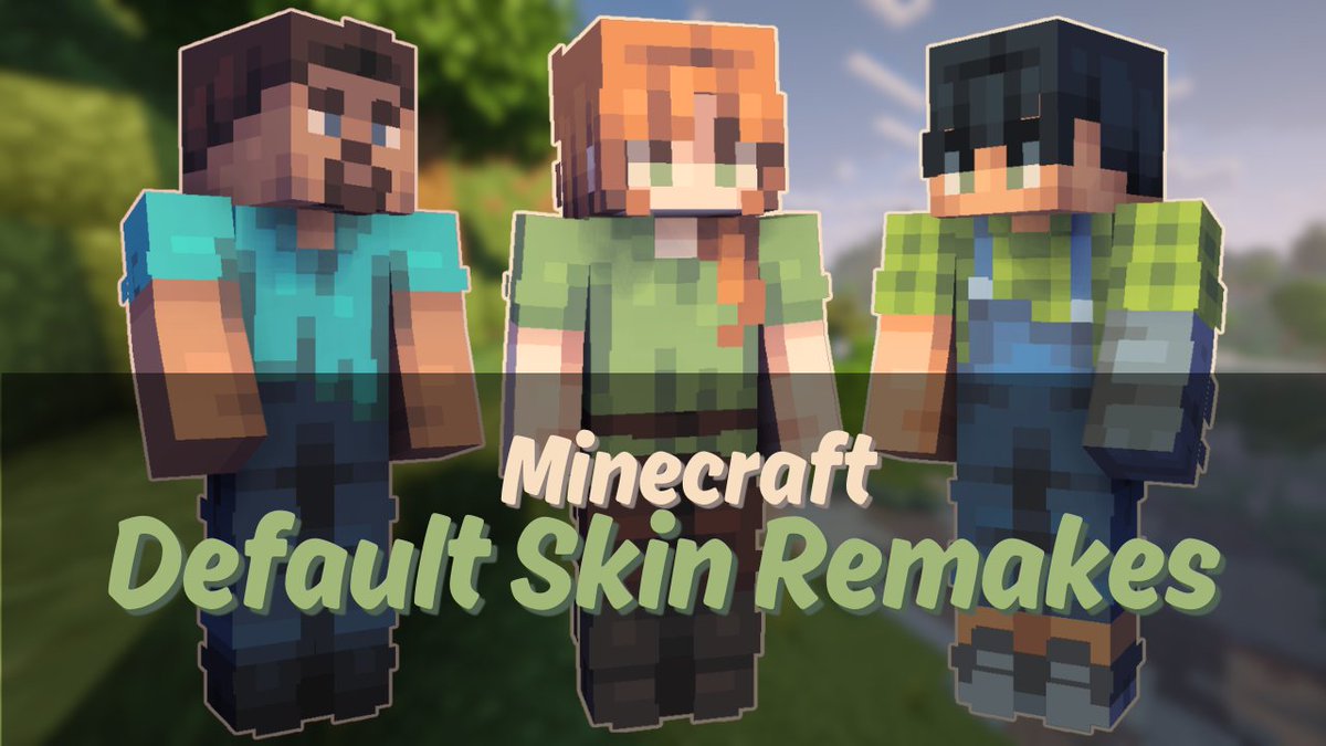 LyriieMC's tweet photo. I started a project to remake all of Minecraft's default skins! Check out part 1 on my YouTube! ♡

#minecraft #minecraftskins #minecraftvideo https://t.co/PoOrcG9mCh