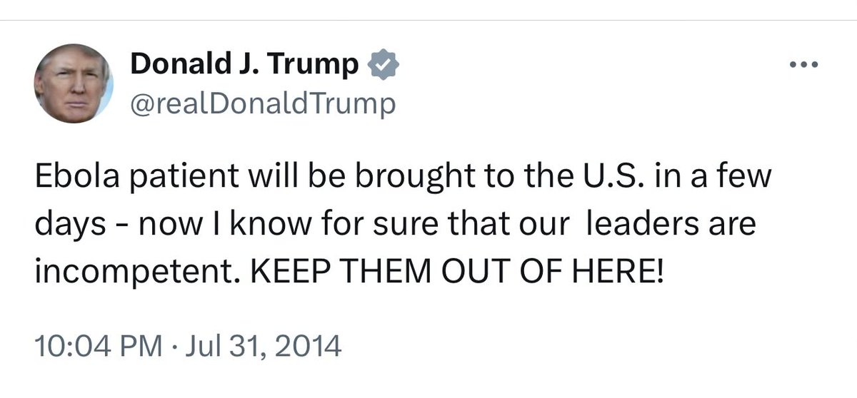 Craig_A_Spencer's tweet photo. The CDC just revealed that none of the high risk contacts from the Ebola outbreak in DRC will be coming back to the U.S. 

Despite the U.S. having a fully competent and specialized system built exactly for this purpose.

The 7 are being sent to Germany and…Czech Republic.

I would be incredibly disappointed and frankly quite angry as an American citizen, if that were me.

The official line is that it’s because those are shorter flights.

But one has to wonder…(from 2014)