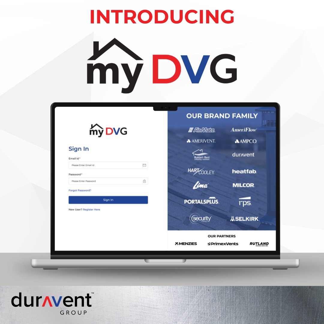 DuraventGroup's tweet photo. Introducing myDVG, our customer portal—designed to make managing your business with us easier, faster, &amp; more efficient. With 24/7 access to pricing, availability, order tracking, &amp; product information, myDVG puts the tools you need at your fingertips. https://t.co/N4wNYHPuPa https://t.co/Nwg7WS1HbZ