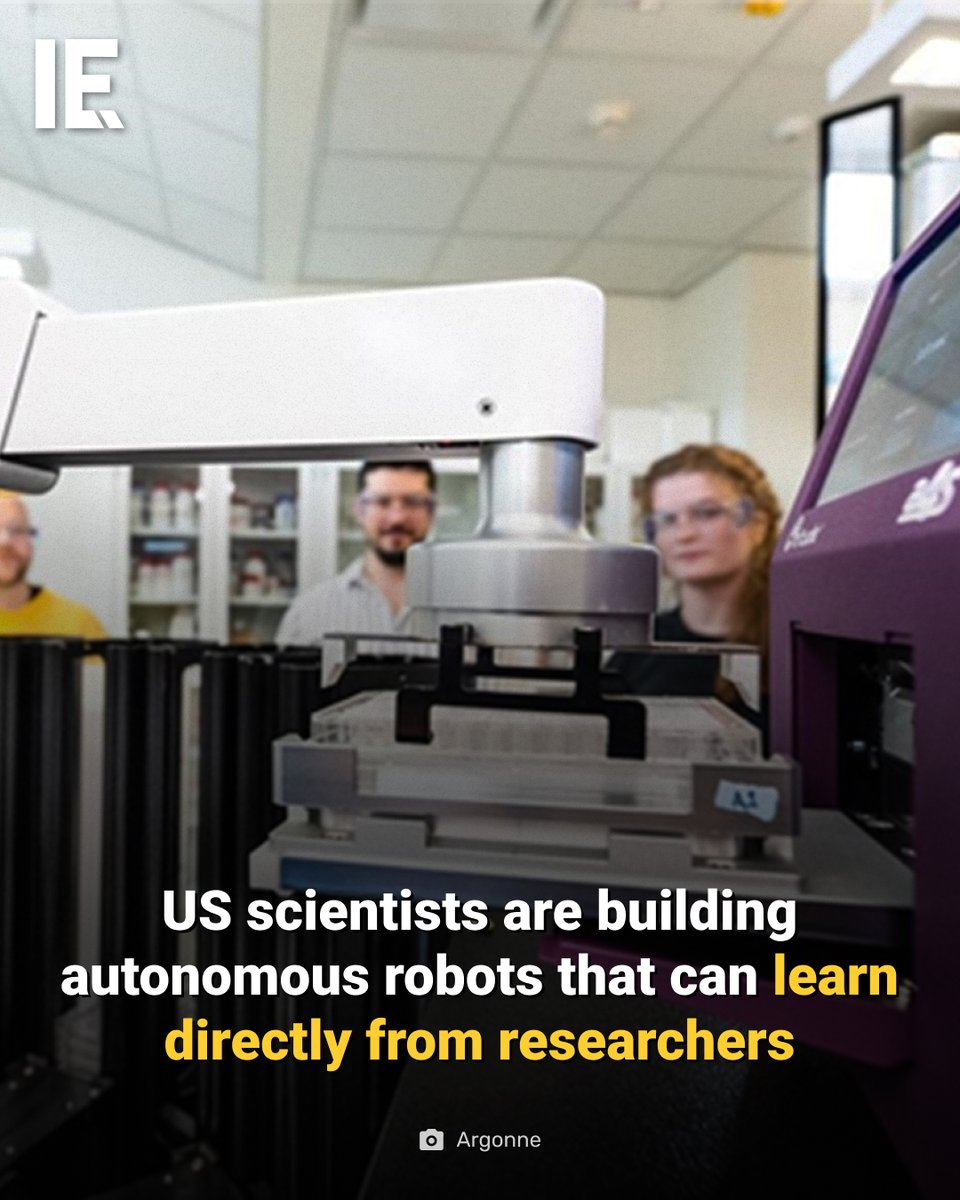 IntEngineering's tweet photo. Robot assistants could soon learn scientific experiments directly from researchers.
https://t.co/DzGL2vrXe4
#LabRobotics #ScientificAI https://t.co/3h7Z0yna54