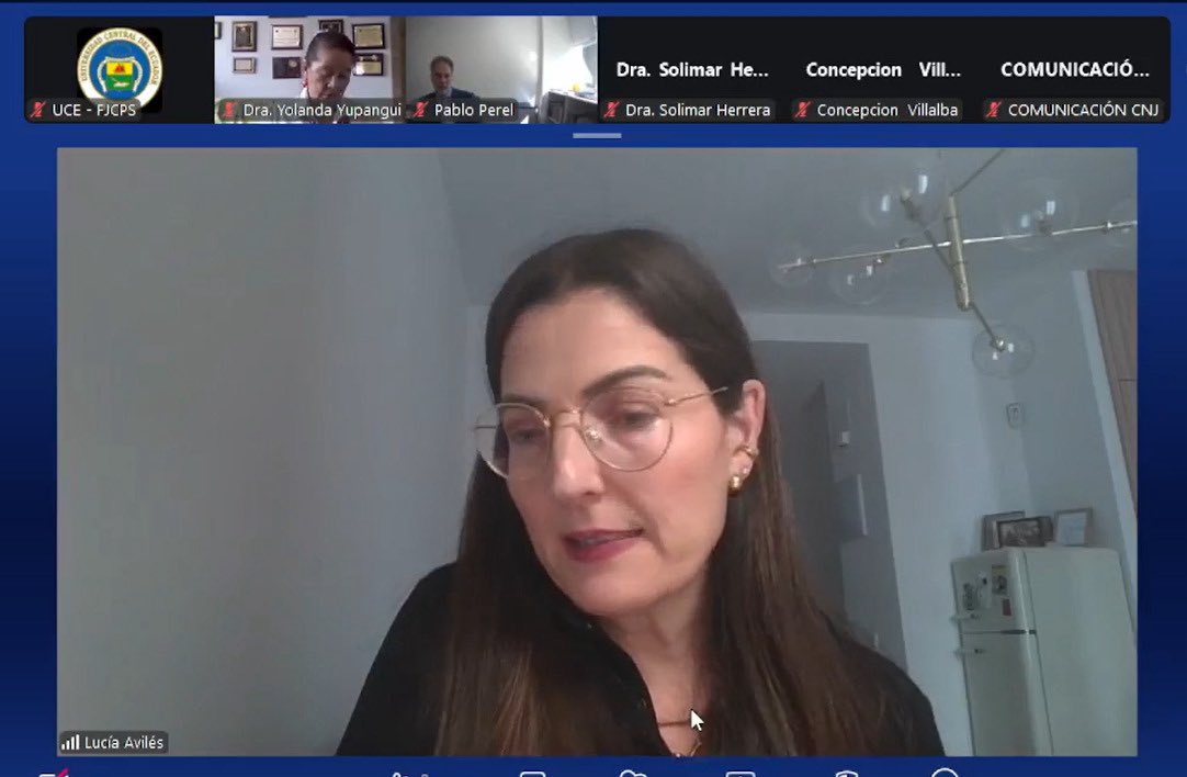 CorteNacional's tweet photo. 💻 Durante las jornadas académicas, que se desarrollan del 19 al 20 de mayo, participaron como panelistas Lucía Avilés @Luc_Aviles, Magistrada vocal del Consejo General del Poder Judicial de España @PoderJudicialEs, y Pablo Perel, Subsecretario de la Suprema Corte de Justicia de Buenos Aires @CorteSupremaAR, abordando temas relacionados con derechos humanos, protección integral y restitución de derechos.

⚖️ #IndependenciaJudicialCNJ
