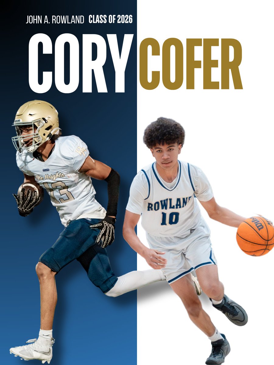 Recruit_Rowland's tweet photo. Cory Cofer. 10-0 season. League Champ.
Basketball — CIF State Regional Semifinals. 
Prom King. 👑
Next stop — Cal State Fullerton.
AND. Not or.
#RowlandBuilt #AndNotOr https://t.co/xPgceg9sEM