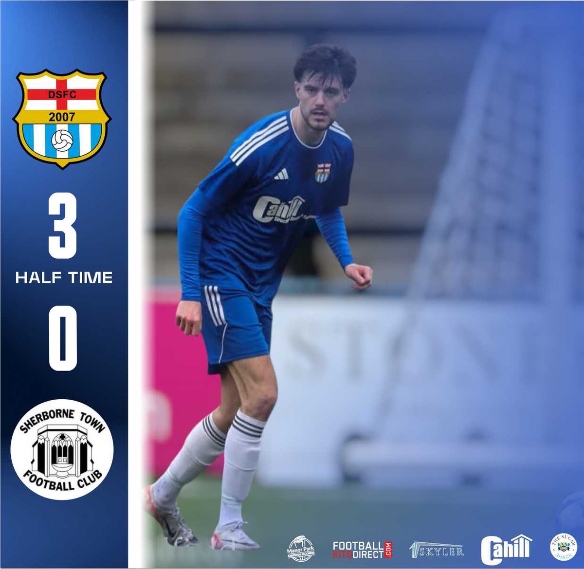 DorchSports's tweet photo. ⏱️ | HALF TIME 

A Brin Doyle hattrick sees us go into the break 3-0 up!

COUS 💙 https://t.co/zU5xiB1UaM