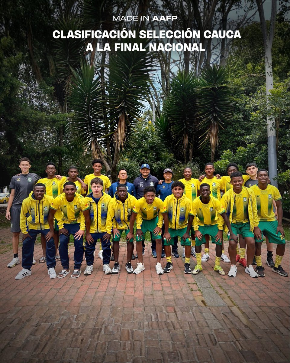 _AAFPopayan's tweet photo. 🟡🟢 La Selección Cauca Sub 15 consigue su clasificación a la Final Nacional contando con la base de jugadores 2010/2011 y parte del cuerpo técnico de nuestro club. 

Además, Johan Chalá (2010) se consolidó como goleador de esta fase.

Clasificados junto a Antioquia y Bogotá. https://t.co/CrgvWqgfNp