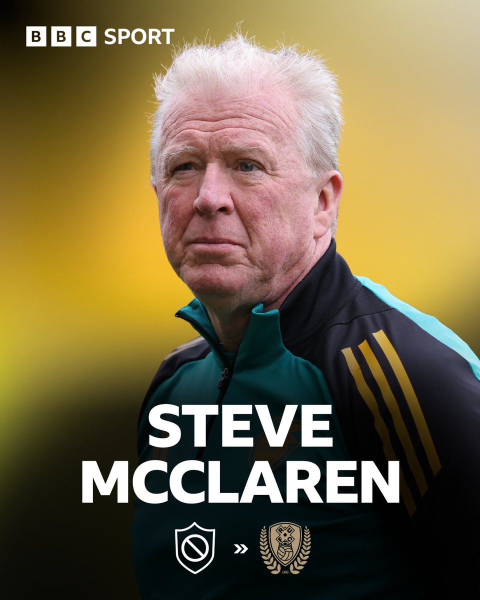 BBCMOTD's tweet photo. Steve McClaren has agreed in principle to take over as director of football at Rotherham United 🤝 https://t.co/d5MESPoaCN
