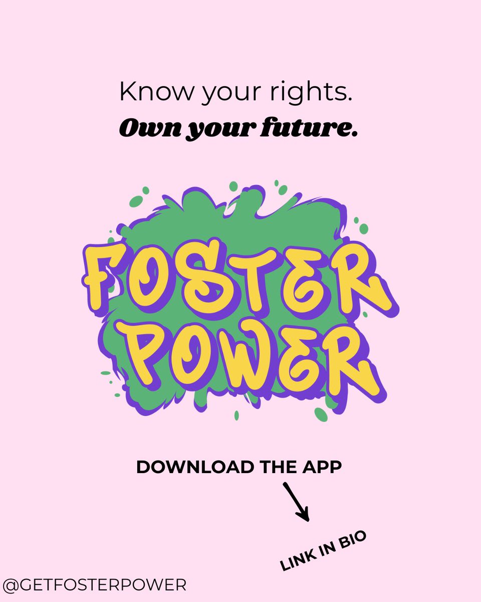 GetFosterPower's tweet photo. Did you know? Youth in foster care have the right to sibling placement or frequent visitation if placed apart. 📱  Download the app to learn more — link in bio!
#getfosterpower #fostercare #fostercareawarenessmonth https://t.co/gnDZNSRzwp
