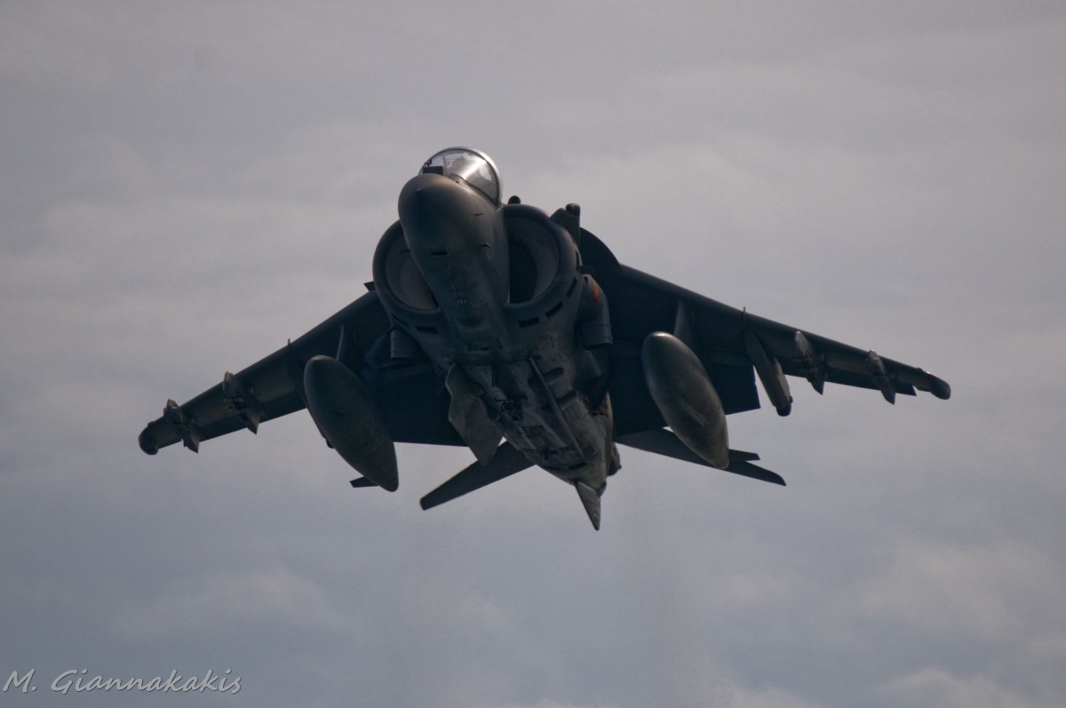 MyronGian's tweet photo. Hovering AV-8 Harrier from the Armada Espanola (Spanish Navy)
#AV8b #av8bharrier #eav8b #Harrier #jet #vtoljet #verticaljet #jetfighter #navalaviation #spanishnavy #armada @Armada_esp #armadaespañola #Spain #navalaviation #juancarlos #training #steadfastdart25 #STDT2025 #deployex https://t.co/pMgrVcXyPz