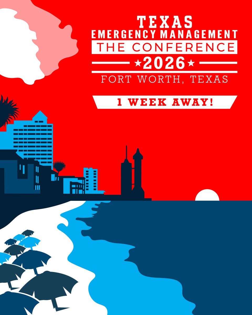 TheConferenceTX's tweet photo. 🚀It's almost showtime🚀

Just ONE WEEK until #TheConferenceTX!

Gear up for 4 days of networking, learning and collaboration with emergency management professionals from across Texas and the nation.

There's still time if you're not registered: https://t.co/OmtaW5mmQo https://t.co/2eA5Z7oUvx