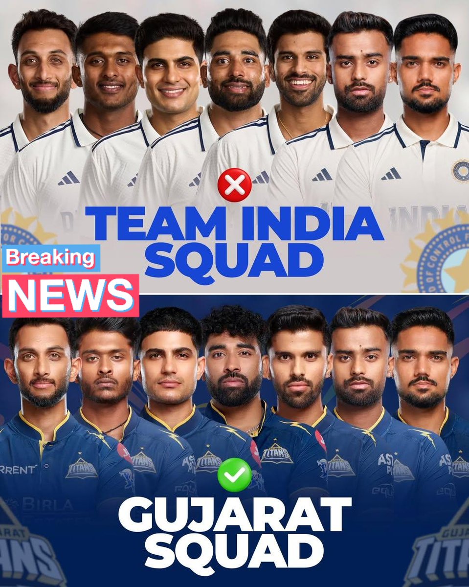 shreyash_k's tweet photo. Captain Gill’s lobby in Team India Test squad.
7 Gujarat Titans players in India’s Test squad 

📷: @BCCI/@IPL

#TeamIndia #ShubmanGill #GujaratTitans #INDvsAFG #IndianCricket #IPL2026 https://t.co/cR0iuKN0u3