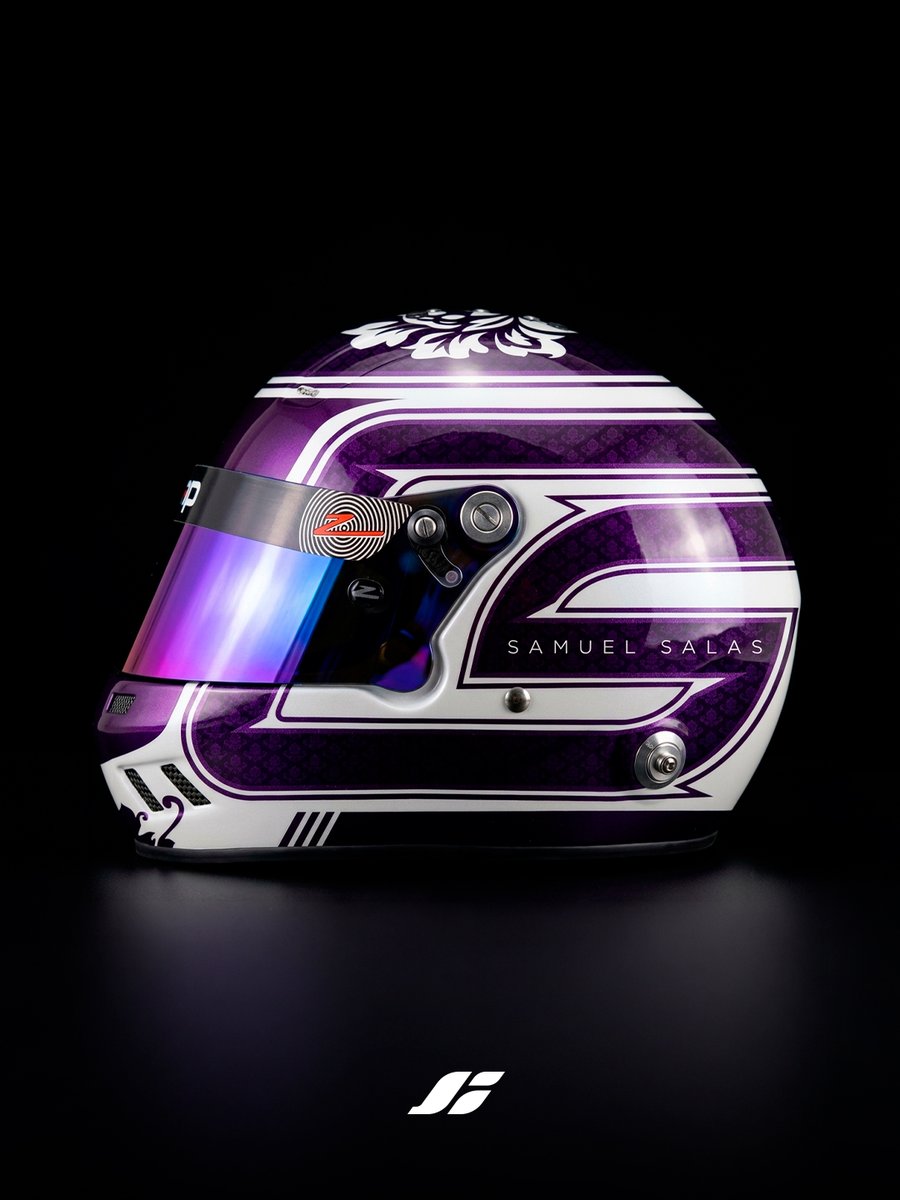 diegojidesign's tweet photo. Archive project from 2024 featuring a custom karting helmet designed for Samuel Salas.

#helmetdesign #motorsport #racing #f1 #karting https://t.co/u5fCw8a3Jz