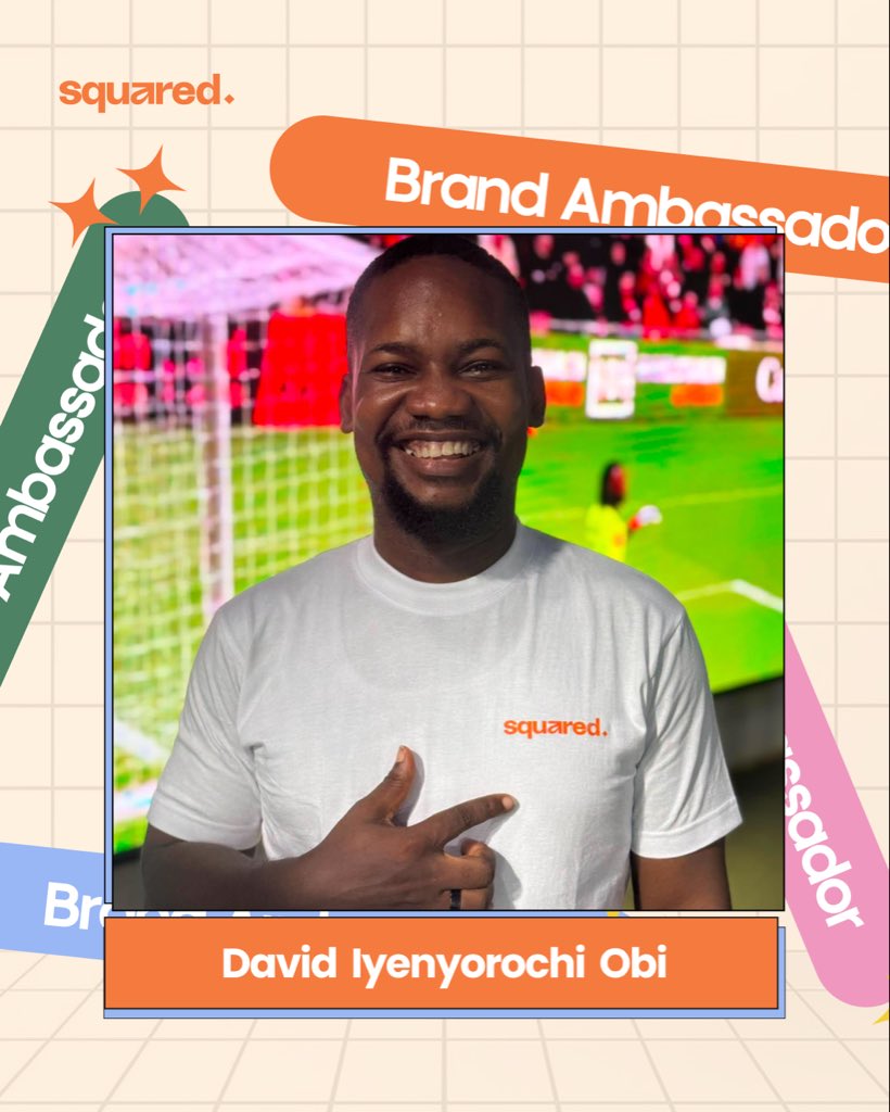 Squared_NG's tweet photo. Meet our first brand ambassador.

David Iyenyorochi Obi has spent years building communities that have brought together just under 700,000 people. 

He knows what it means to show up for people, to build something from nothing, and to keep going when everything feels impossible. https://t.co/Ix81ctcle2
