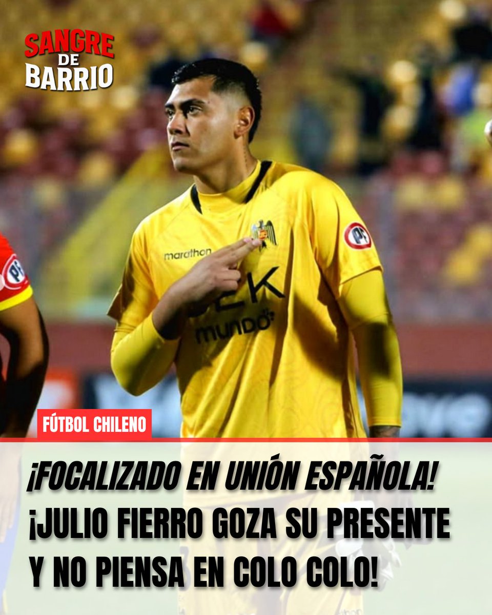 SdBmedios's tweet photo. De buen presente en Unión Española, Julio Fierro descartó regresar a Colo Colo en el mercado de pases de invierno y está mentalizado en los hispanos.

🔥Más información en https://t.co/xH7Ojx3urt

#colocolo #futbolchileno #chile https://t.co/dGAcaYDWV4