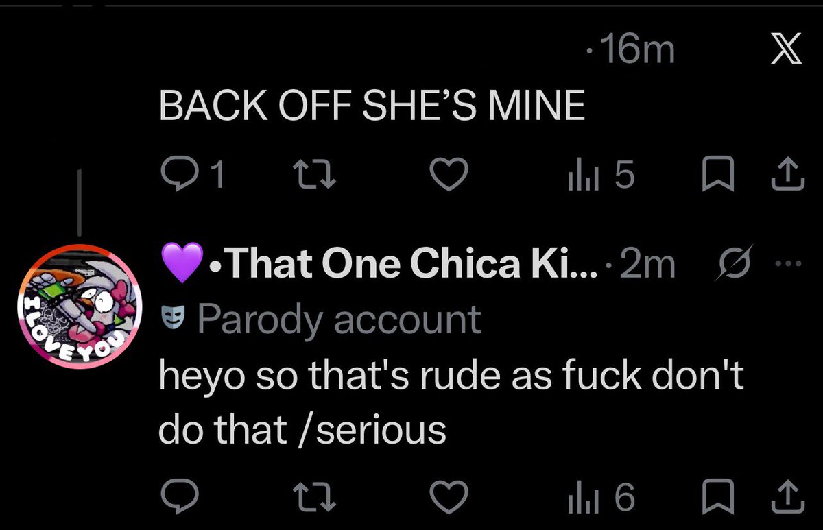 W1TH3R3D_CH1C4's tweet photo. // just a reminder parody accounts. Don't do things like this :/ https://t.co/Hykt95G5bz