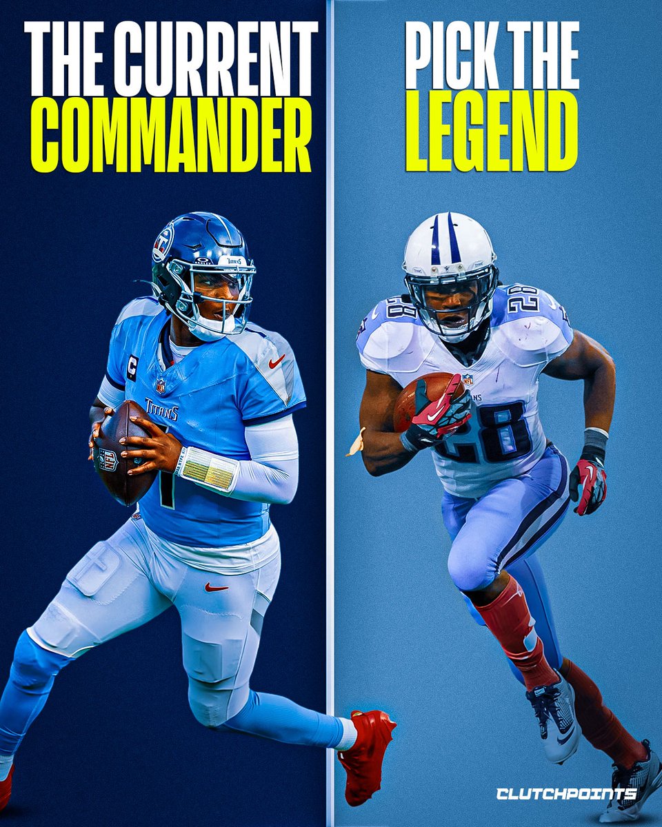 TitansNationCP's tweet photo. If you could bring back ONE Titans legend in their prime to join the 2026 roster, who are you picking? ⚔️👀

Imagine pairing Cam Ward with a prime Chris Johnson. Putting a 2,000-yard, CJ2K version of No. 28 in this backfield would give Tennessee a historic speed dynamic https://t.co/jVOXaV55MU