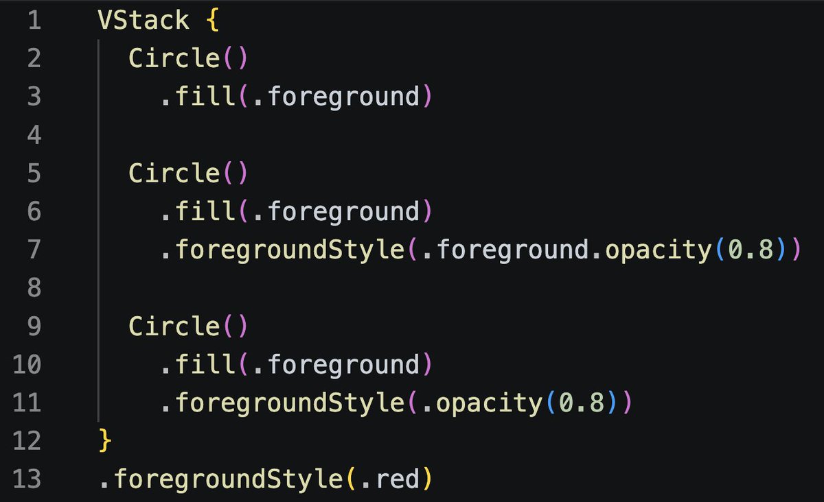 tapoton's tweet photo. Every day, I’m learning something new where I least expect it.

What colors will those 3 circles actually be?
#SwiftUI https://t.co/QzoGFvrbXz