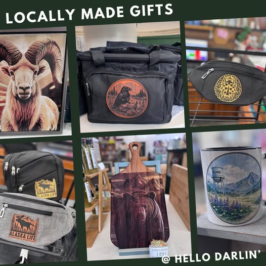 hellodarlinak's tweet photo. Locally made, Alaska inspired, and full of the kind of gifts people actually want.  From custom bags and engraved cutting boards to Alaska mugs, artwork, and handmade goodies — we’ve got unique finds you won’t see in big box stores. Stop by Hello Darlin’ and shop local with us right here in Alaska! 
#Alaska #MadeInAlaska #ShopLocalAlaska #AlaskaGifts #HelloDarlin #WasillaAlaska #SupportSmallBusiness #AlaskaMade #LocallyMade #AlaskaLife #GiftShop #CustomGifts #AlaskaStyle #HandmadeInAlaska #PalmerAlaska #DowntownWasilla #AlaskaHomeDecor #SmallBusinessLove #AlaskaArt #UniqueGifts #ShopSmall #AlaskaMakers #907Life #AlaskaLiving #AlaskaSouvenirs