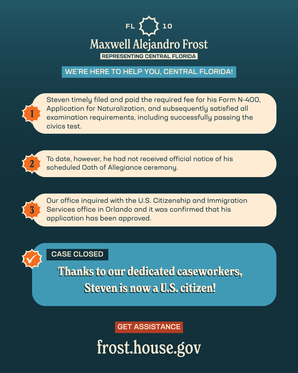 Congressman Maxwell Alejandro Frost tweet media