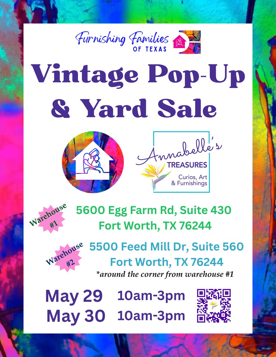 FurnishingFam's tweet photo. We will be having our FIRST EVER HQ Yard Sale as part of our monthly Pop Up. Come check out unique furniture, household items, antiques, and more! #FortWorthEvents⁠ #FortWorthTX⁠ #ShopFortWorth⁠ #VintageForACause⁠ #ShopWithPurpose⁠ #SupportLocalDFW⁠ #GiveBackShopping https://t.co/tS9yShrzZR