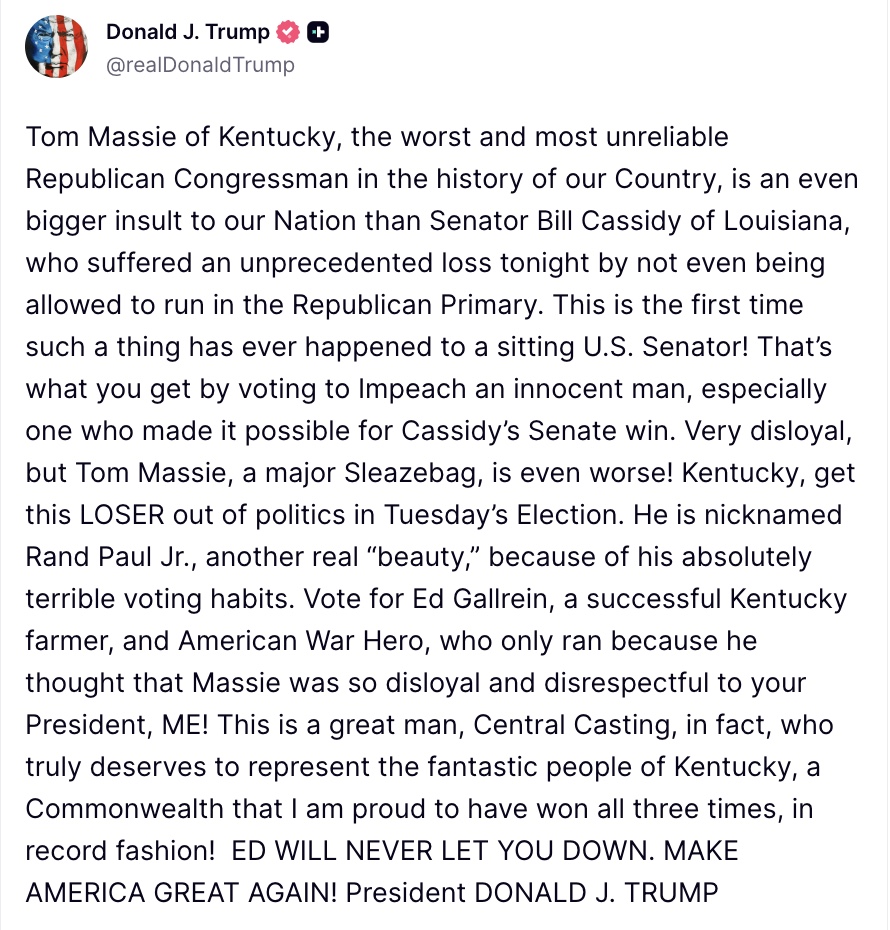 Donald J Trump Posts TruthSocial tweet media