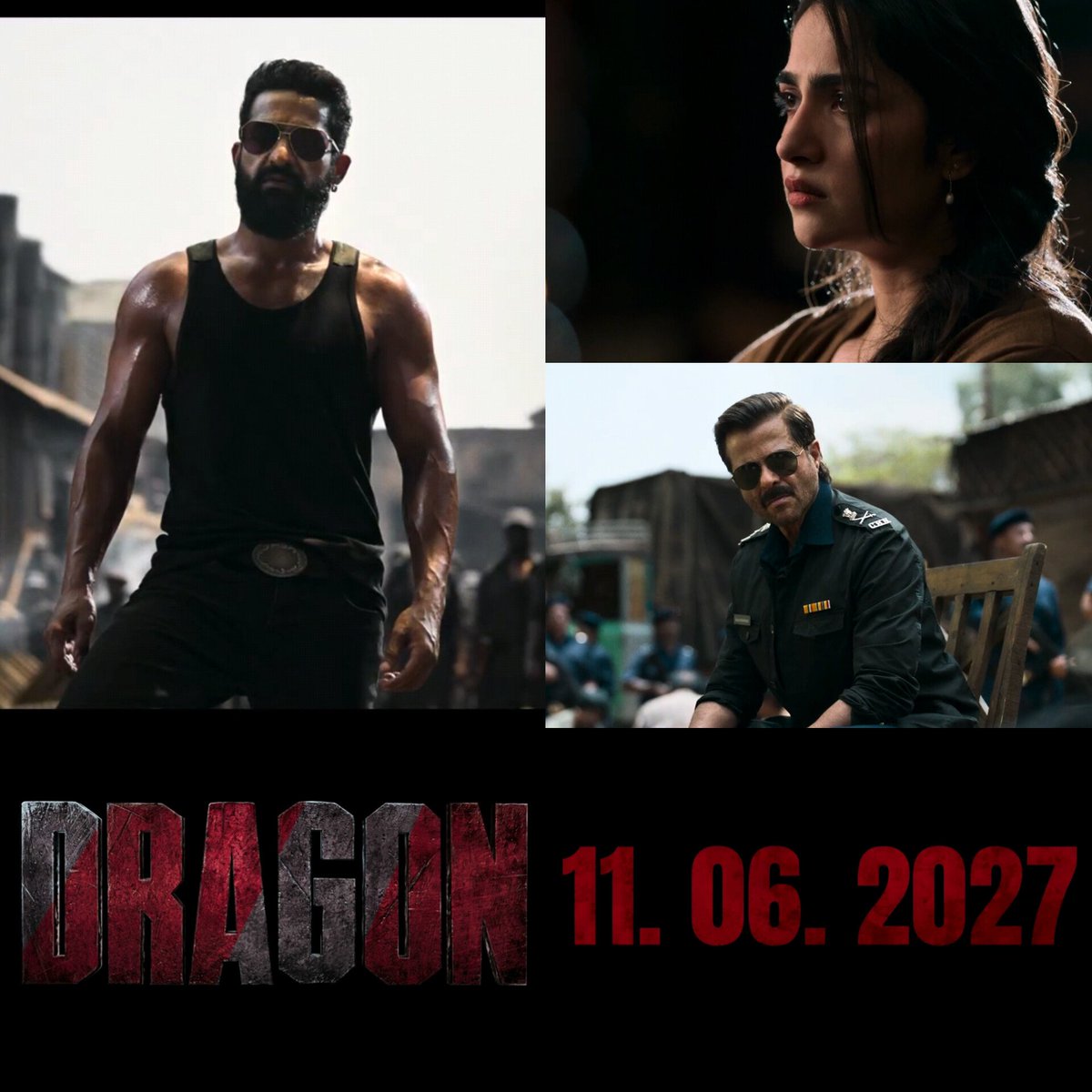 newottupdates's tweet photo. #JrNTR's #Dragon GLIMPSE getting POSITIVE Responses ALL OVER🐉🔥
JUNE 11th 2027 PAN INDIA RELEASE💥💣💥🌋
#RukminiVasanth | #AnilKapoor | #RaviBasrur | #PrashanthNeel 😎⭐🤞
#NTRTheDragon | #Salaar2 | #KGFChapter3 | #Yash | #Prabhas | #NTR32 | #NTR33 https://t.co/uj9zvEAcpp