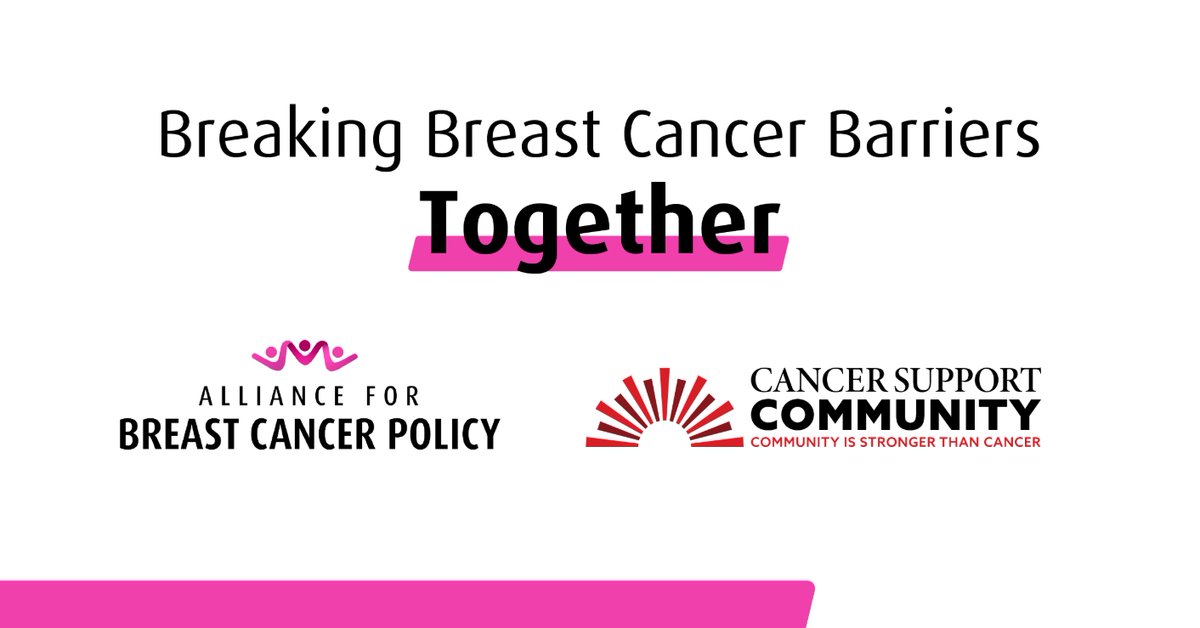 BCpolicyNOW's tweet photo. Thank you to Cancer Support Community for their support of the Alliance for Breast Cancer Policy. Together, we're strengthening the collective voice calling for policies that put patients first across the #breastcancer continuum. https://t.co/Gh6ES5VN5c