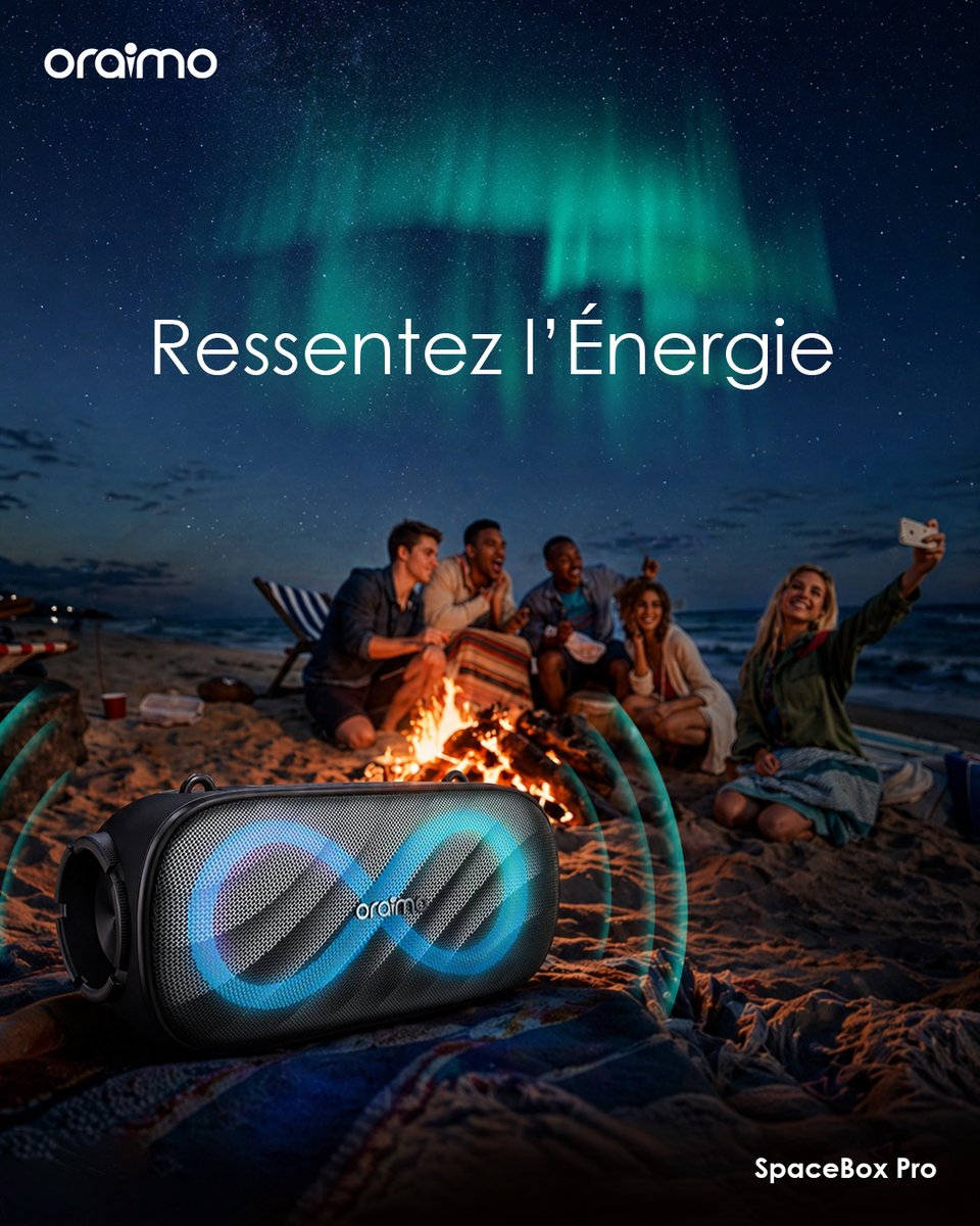 Oraimoci's tweet photo. Montez   le son. Ressentez l'énergie. 🔊 #oraimoSpaceBoxPro #oraimoSpaceSeries https://t.co/UqhGBxC7wm