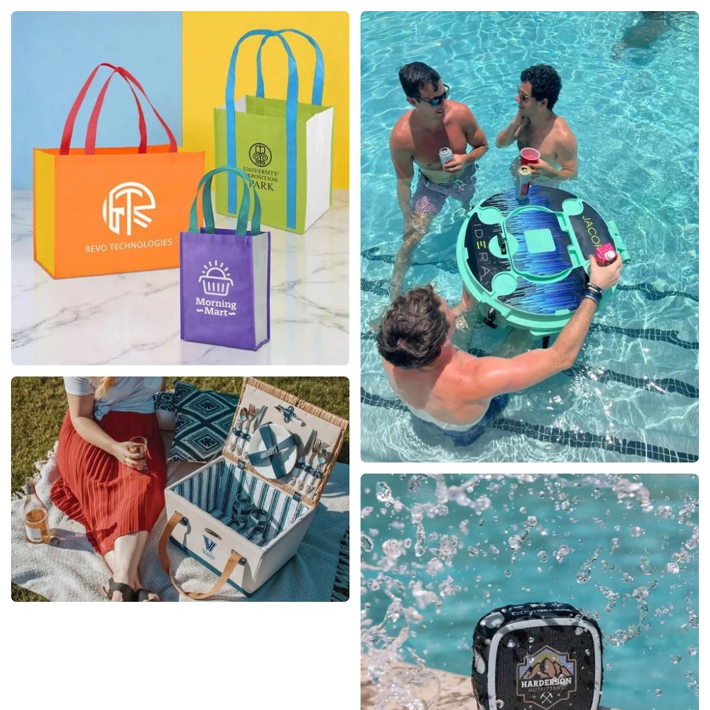 imagenagency's tweet photo. The right promotional product is a powerful weapon in your marketing arsenal. Like the perfect gift, an employee incentive or an eye-catching trade show display. https://t.co/WIm92UmRwJ #totebags #floaties #picnicbaskets #speakers https://t.co/k6nMRcSpFW