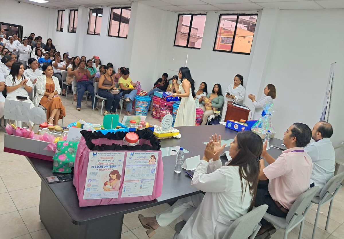 DPS_LosRios's tweet photo. #Babahoyo | Con música, poesía y otras muestras de gratitud, reconocemos la labor de las madres lactantes que permanentemente colaboran con el Banco de Leche Humana, del Hospital General Martín Icaza, en conmemoración del Día Mundial de Donación de Leche Materna. https://t.co/1RdWVNNIiq