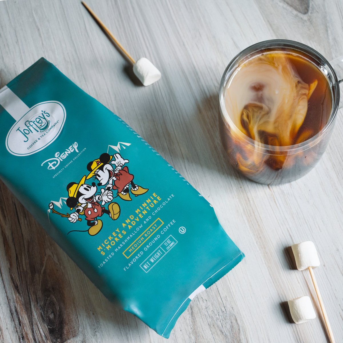 JoffreysCoffee's tweet photo. Summer is almost here, and our seasonal coffee is back for a limited time! ☀️☕️

Treat yourself to Disney Mickey &amp; Minnie S’Mores Adventure, crafted with toasted marshmallow and chocolate notes. Shop now on https://t.co/EMXFWAKcHY and at our Midtown Tampa location. https://t.co/3YzoG2cefh