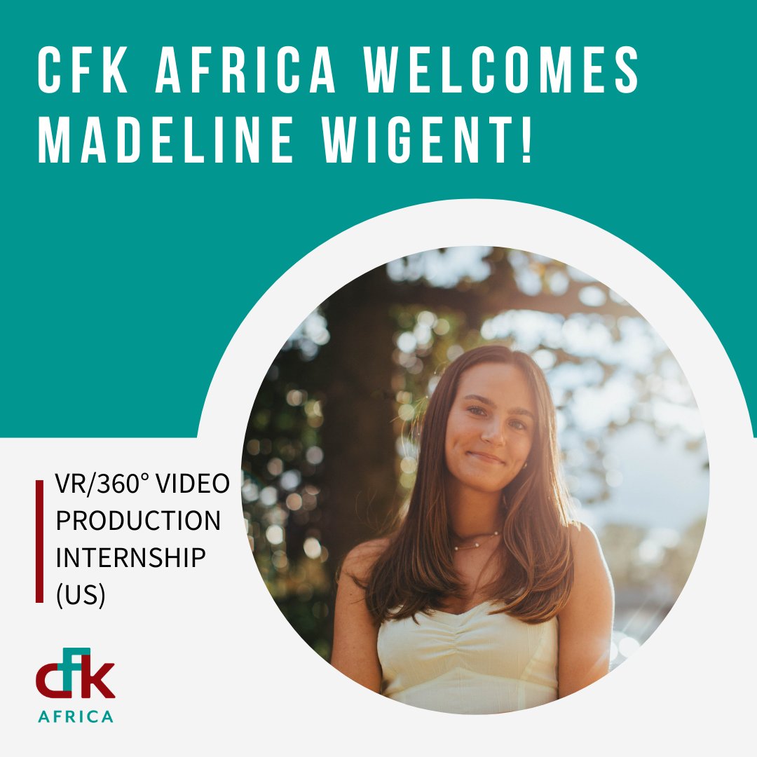 cfkafrica's tweet photo. We are thrilled to welcome our very first VR/360° Video Production Intern to #CFKAfrica! Madeline joins us from @UNCHussman, where she studies Advertising &amp; PR. We’re excited to have her creativity and curiosity on board as we develop immersive videos to highlight CFK's impact. https://t.co/nvYqLo4uVQ