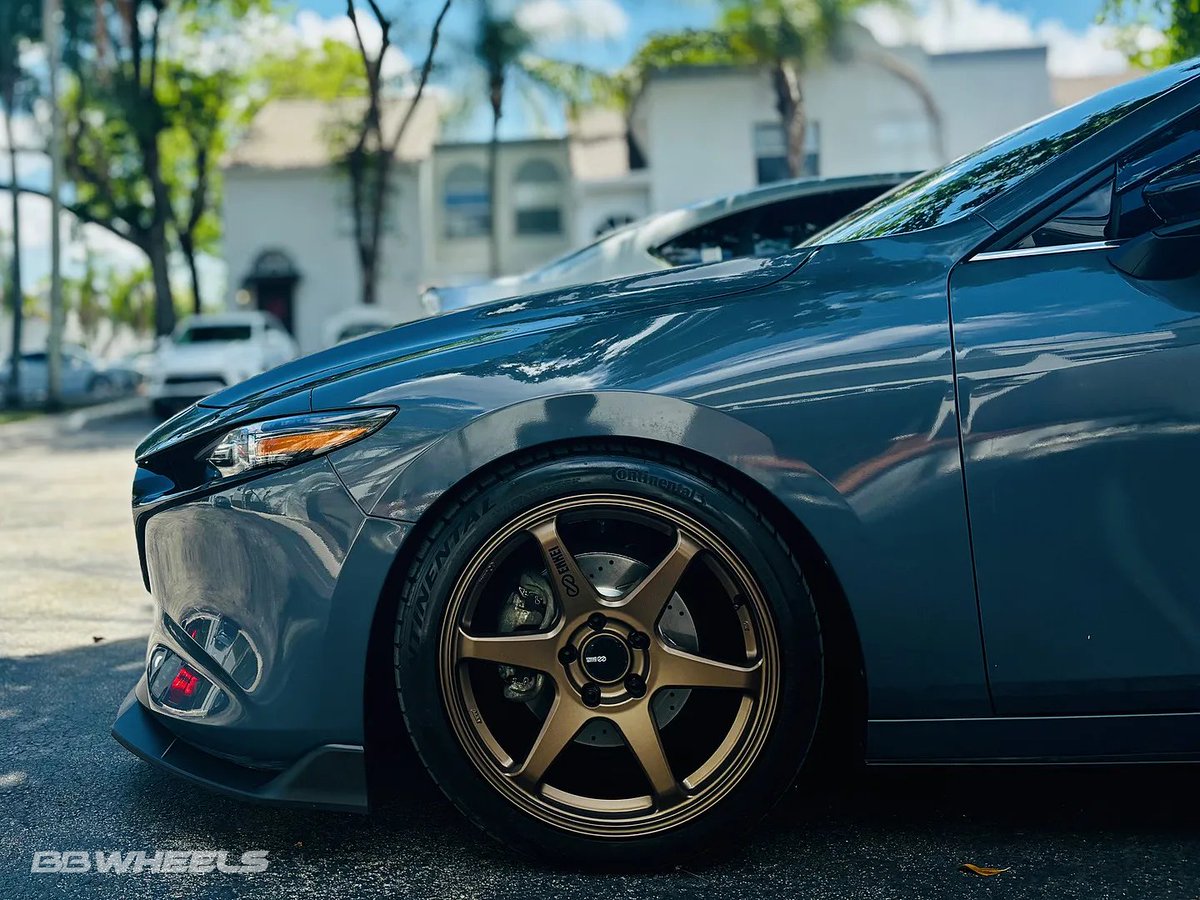 bbwheelsonline's tweet photo. • Wheel: Enkei T6R | 18x8.5 | Offset +38 | Matte Bronze
• Tire: Continental ExtremeContact DWS06 Plus | 235/40R18
• Vehicle: 2023 Mazda 3 Turbo Hatch AWD

Appreciate the pics, Lucas L! 👊 https://t.co/yk5bWd1q20