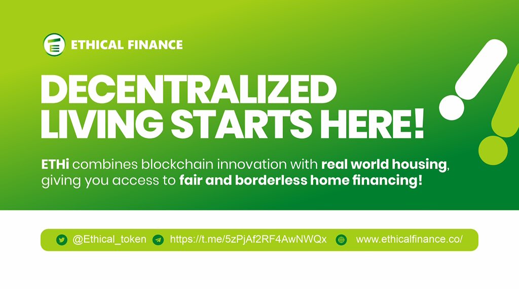 RaskiJoe's tweet photo. Ethical Finance @ethical_token combines blockchain with fractional ownership and decentralized rent-to-own opportunities, making property access more flexible and inclusive.
Join us 👇👇👇
https://t.co/UO9o5wrR6z

https://t.co/Y0YJ1f8Pts

#ETHi #EthicalFinance #coinstoreIEO https://t.co/qua4FiGQRq