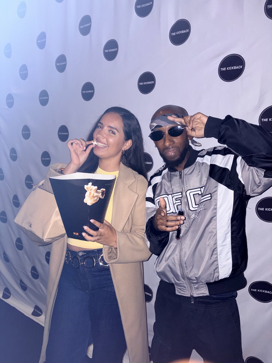 Tegrenation's tweet photo. Matilde Costa and @Tegrenade  @TheKickBackHQ private screening for #MortalKombat2 😎🤩🌟🍿🎬🎥

The Absence Of Fear 💿 out now!!!

#Tegrenation #TheAbsenceOfFear 
#TAOF #FearIsAFogInTheMind https://t.co/ZTxY2UfzV9